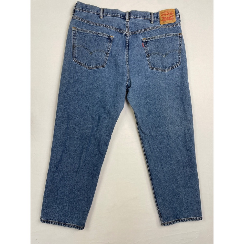 Levis 550 Relaxed Fit Tapered Leg Blue Denim Jeans Mens 44x30 01550-4891 - Picture 8 of 10